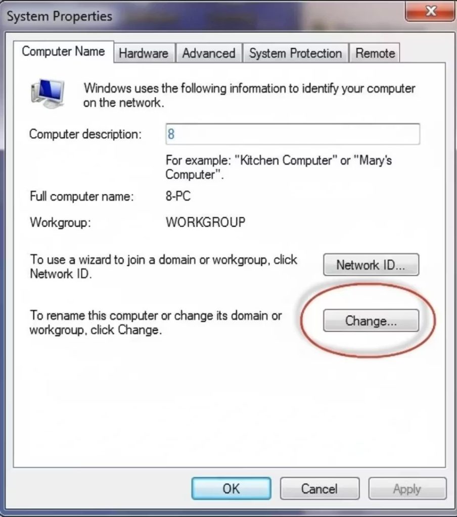 تعیین نام کامپیوتر و آماده‌سازی برای راه‌اندازی شبکه LAN